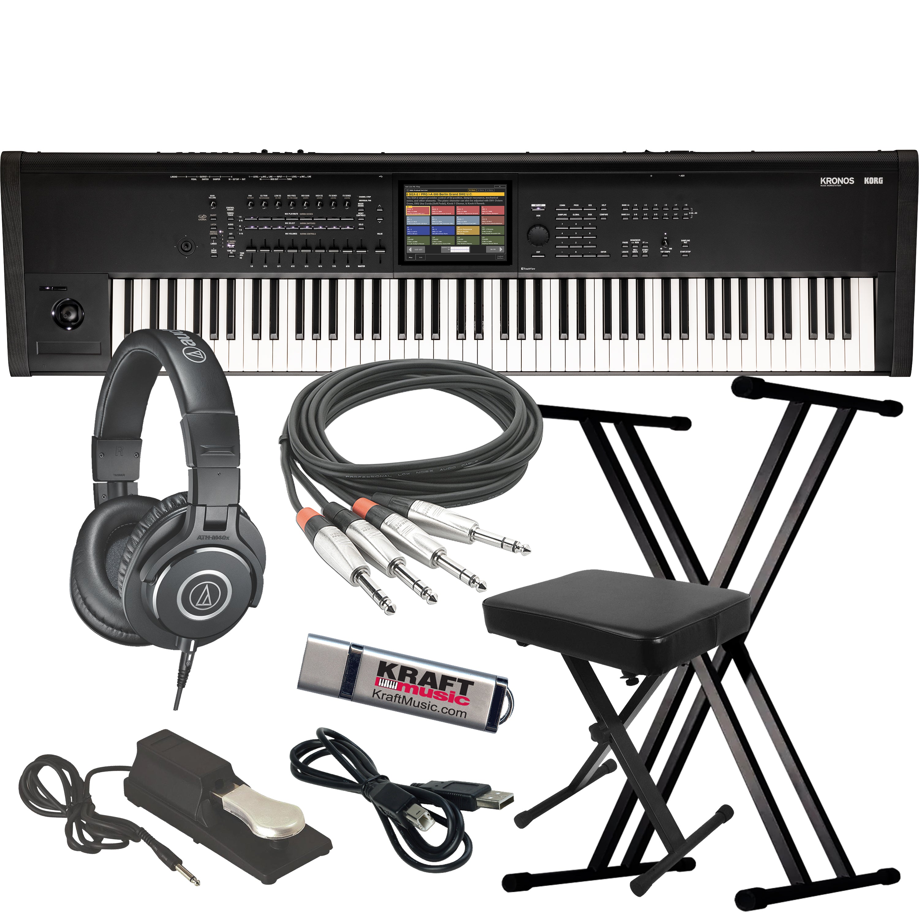 Korg Kronos 3 88-Key Music Workstation KEY ESSENTIALS BUNDLE