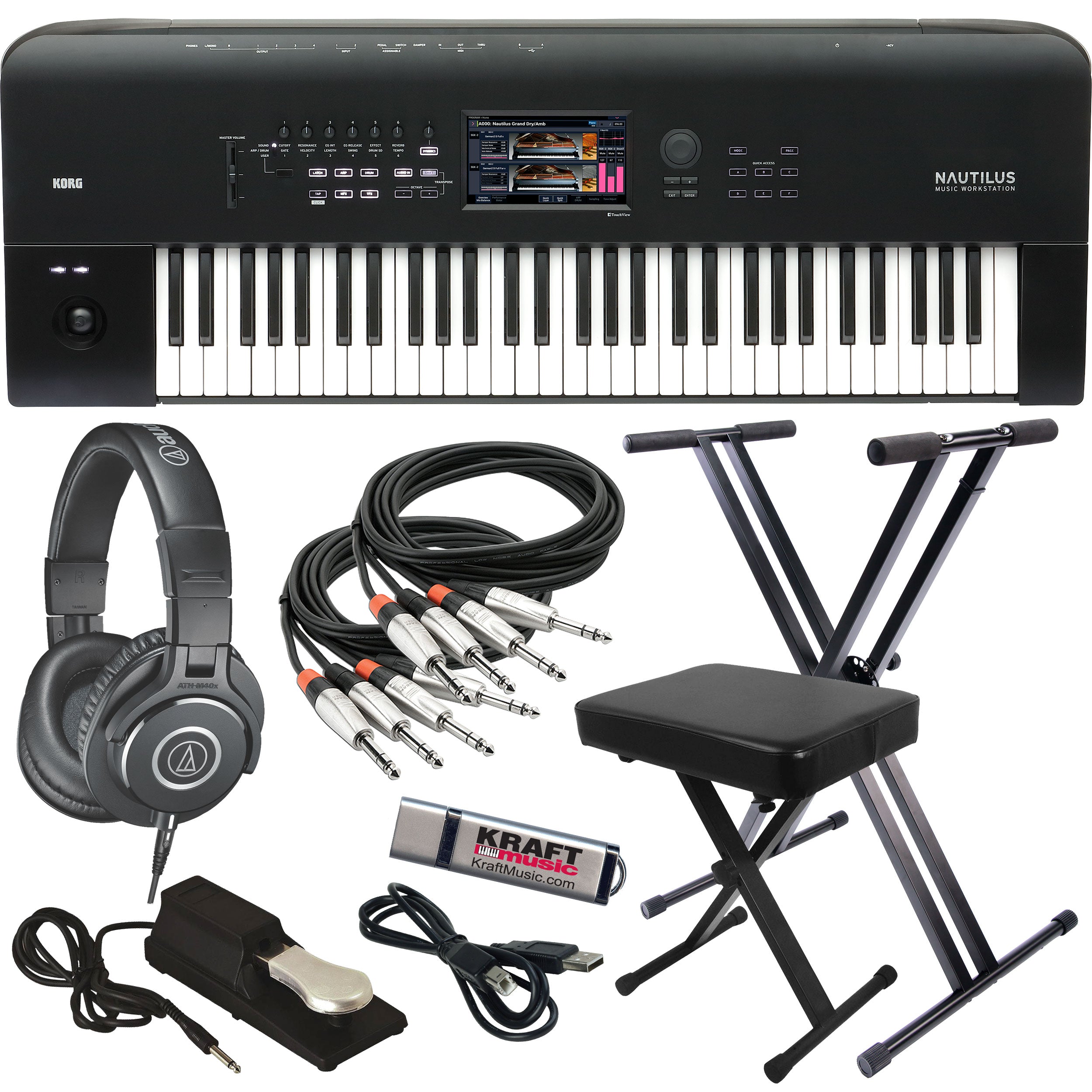 Korg Nautilus 61 Music Workstation KEY ESSENTIALS BUNDLE – Kraft Music