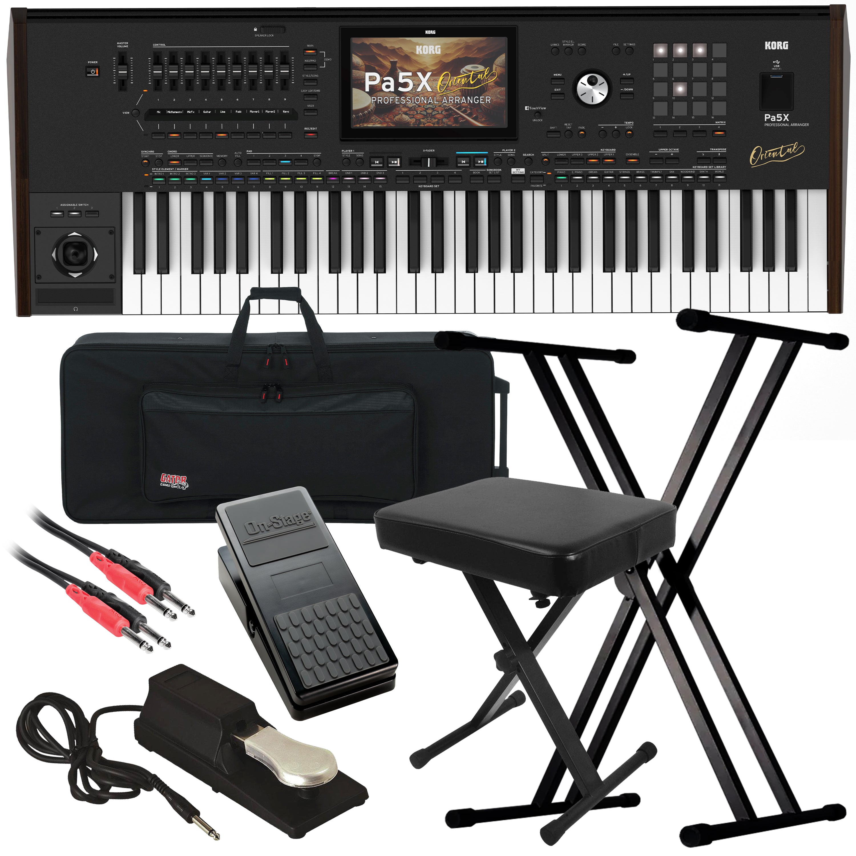 Korg PA5X Oriental 61-key Arranger Workstation Keyboard STAGE KIT