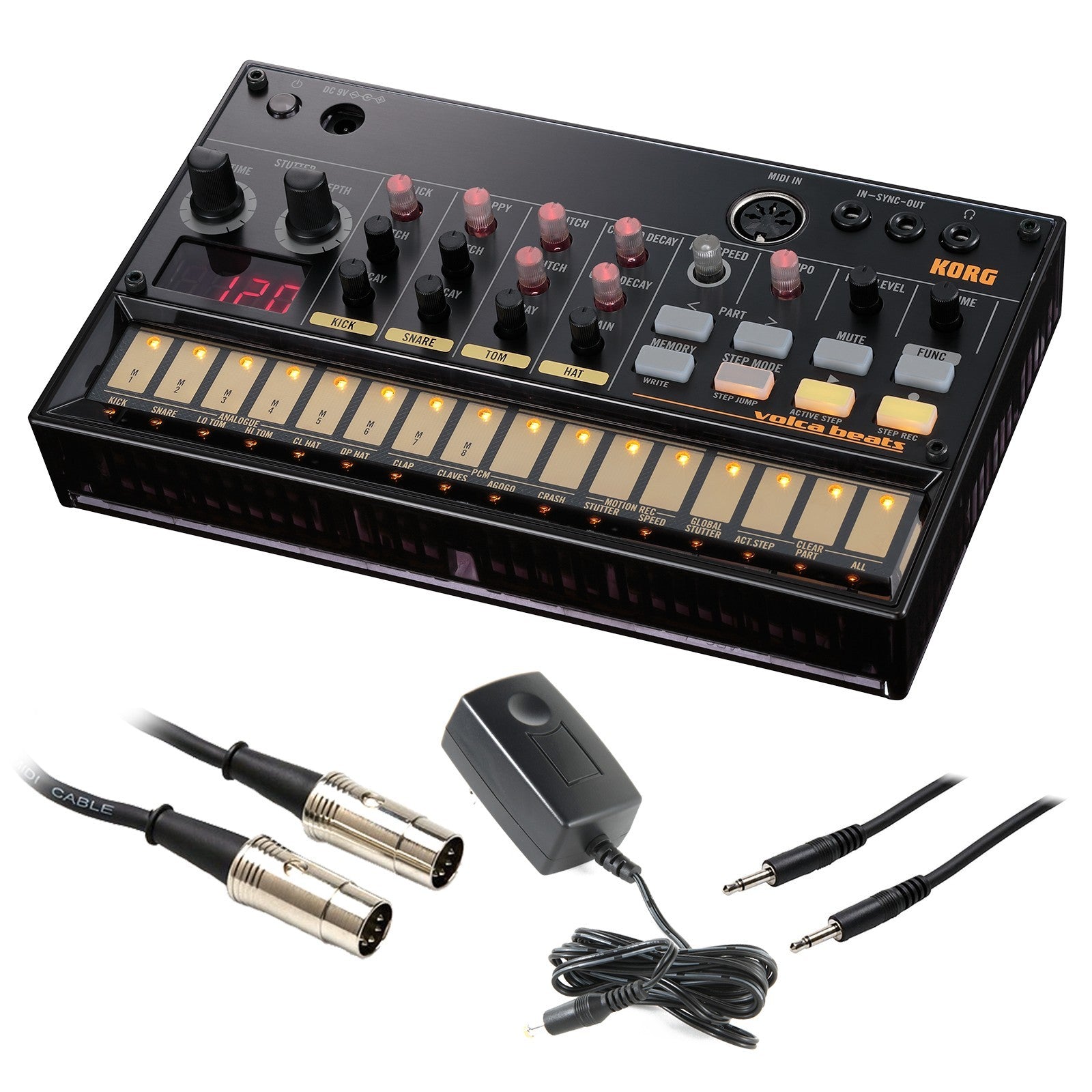 Korg Volca Beats Analog Rhythm Machine POWER & CABLE RIG – Kraft Music