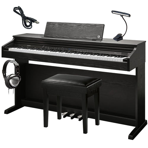Kurzweil CUP E1 Digital Piano - Dark Rosewood COMPLETE HOME BUNDLE