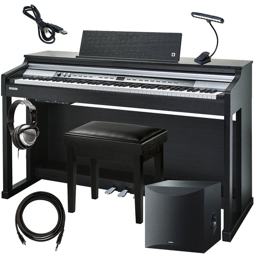 Kurzweil CUP P1 Digital Piano - Dark Rosewood COMPLETE HOME BUNDLE PLUS