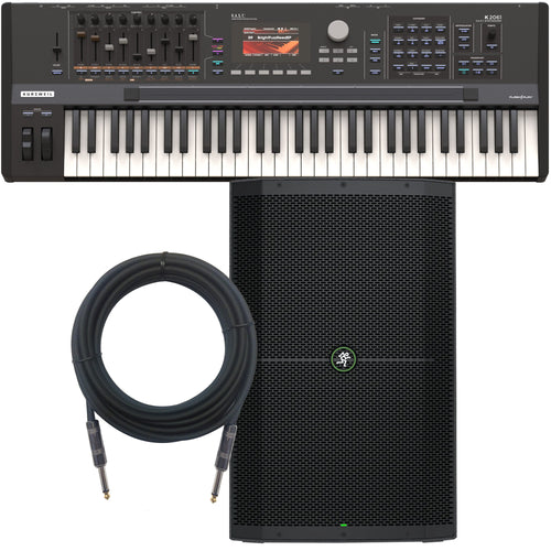 collage of items included in the Kurzweil K2061 Synthesizer Workstation MONITOR KIT