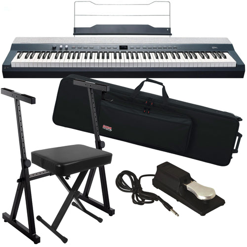 Kurzweil KaP1 Digital Piano - Blue STAGE ESSENTIALS BUNDLE