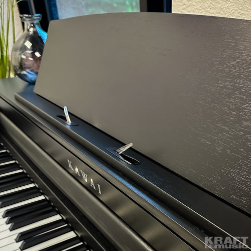 Kawai CA401 Concert Artist Digital Piano - Satin Black - Music Score Braces
