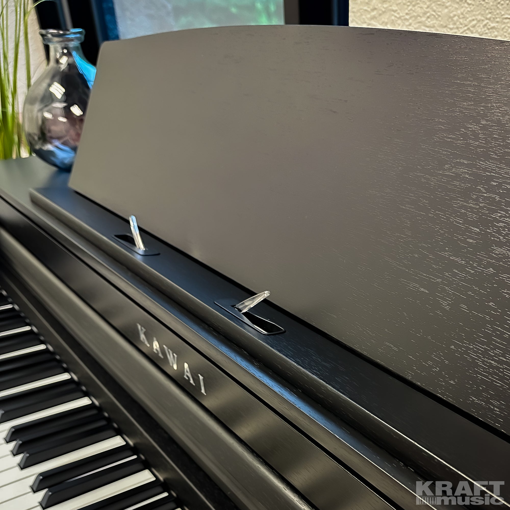 Kawai CA401 Concert Artist Digital Piano - Satin Black - Music Score Braces