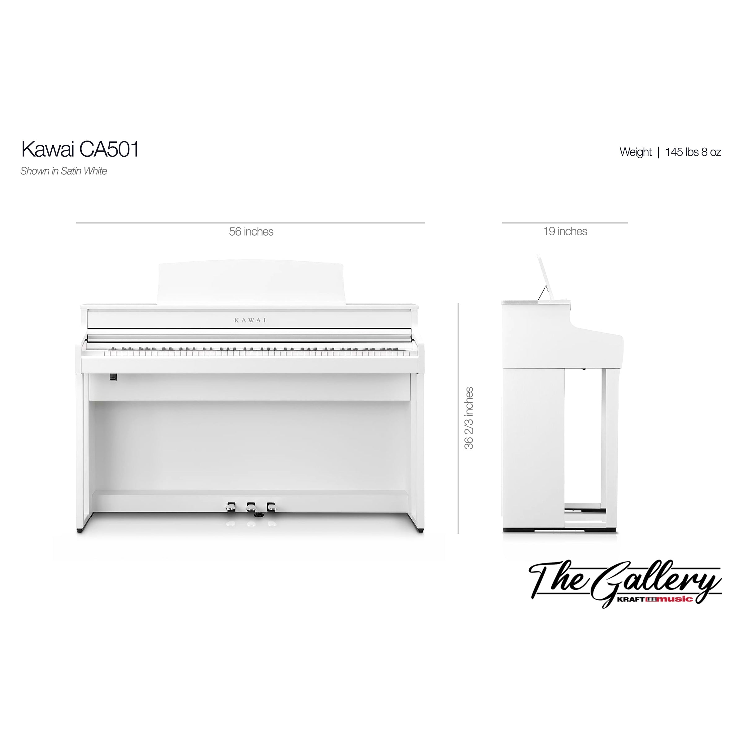 Kawai CA501 Concert Artist Digital Piano - Premium Rosewood
