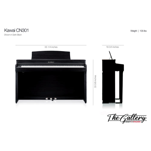 Kawai CN301 Digital Piano - Dimensions