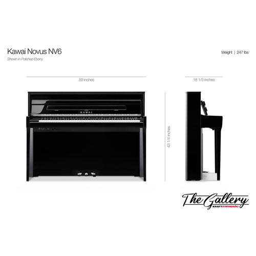Kawai NOVUS NV6 Hybrid Upright Piano - Dimensions