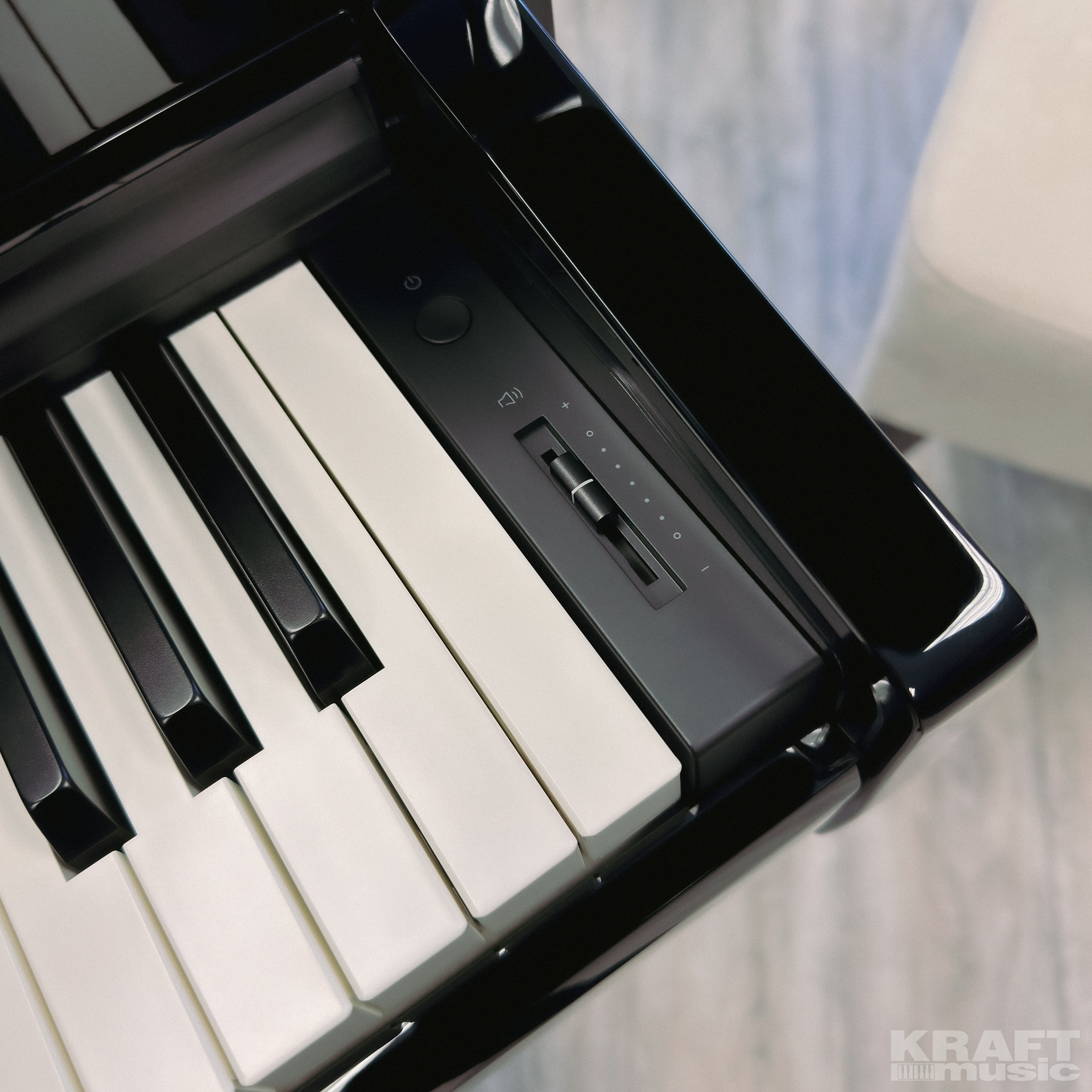 Kawai DG30 Digital Grand Piano - Ebony Polish - power and volume controls