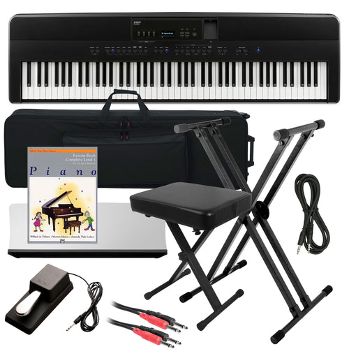 Kawai ES920 Portable Digital Piano - Black STAGE ESSENTIALS BUNDLE