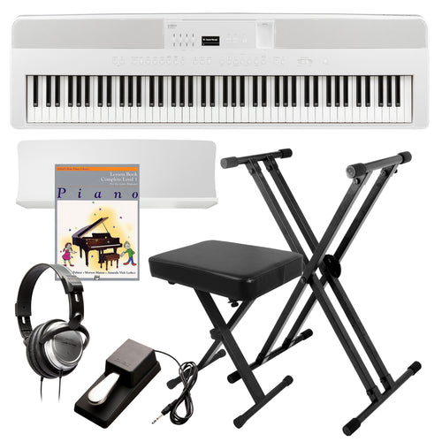 Kawai ES920 Portable Digital Piano - White KEY ESSENTIALS BUNDLE