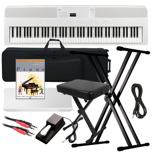 Kawai ES920 Portable Digital Piano - White STAGE ESSENTIALS BUNDLE