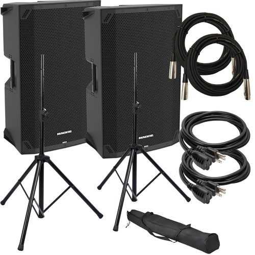 Mackie Thump15v4 15" Powered Speaker AUDIO ESSENTIALS BUNDLE