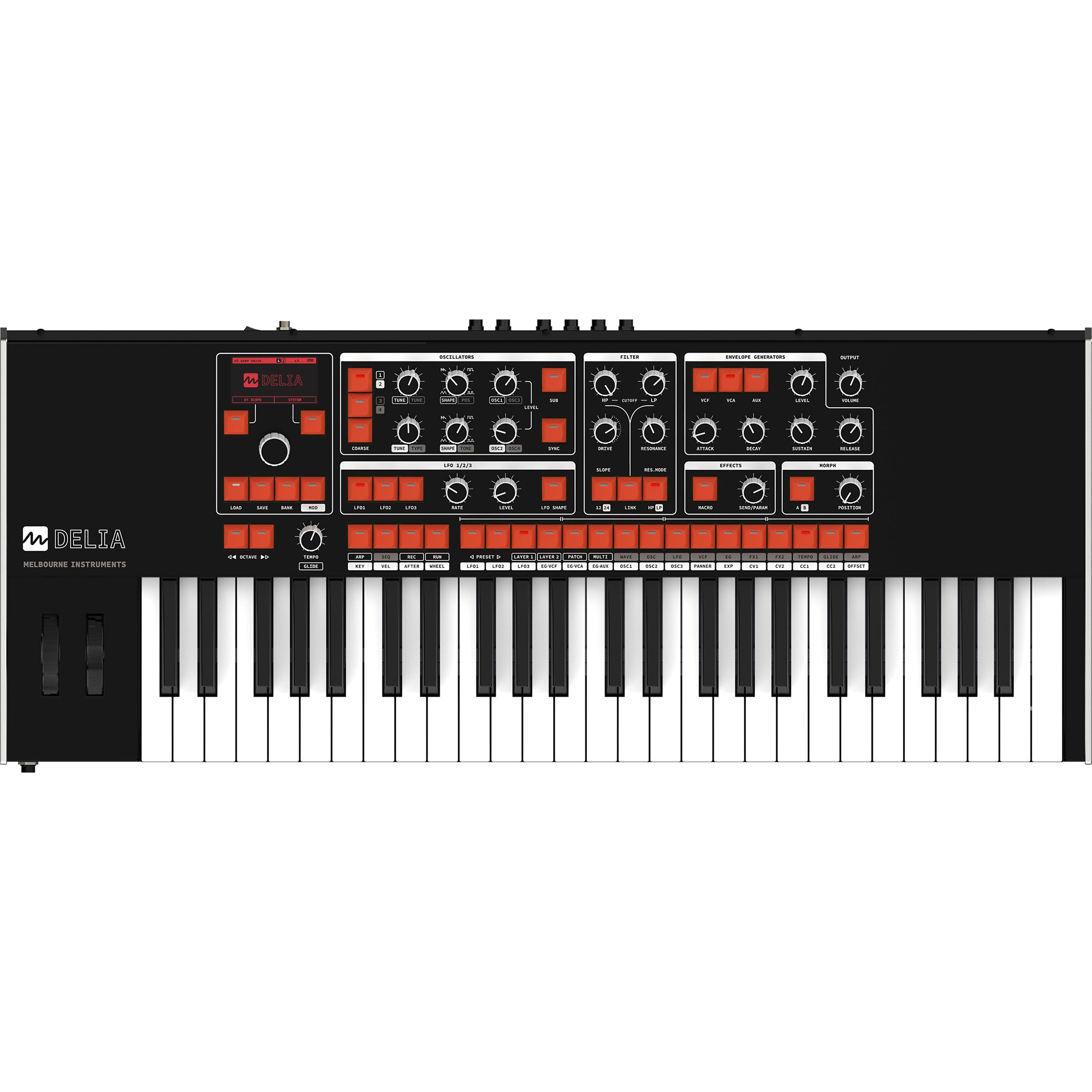 Melbourne Instruments Delia Motorized Morphing Polyphonic Synth