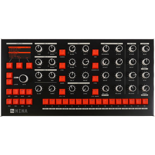 Melbourne Instruments Nina 12-Voice Analog Polyphonic Synthesizer CONTROLLER RIG