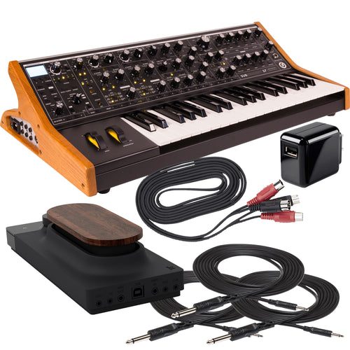 Collage showing components in Moog Subsequent 37 Analog Synthesizer TOUCHÉ KIT