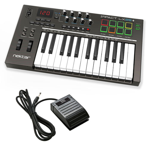 Nektar Impact LX25+ USB MIDI Controller BONUS PAK