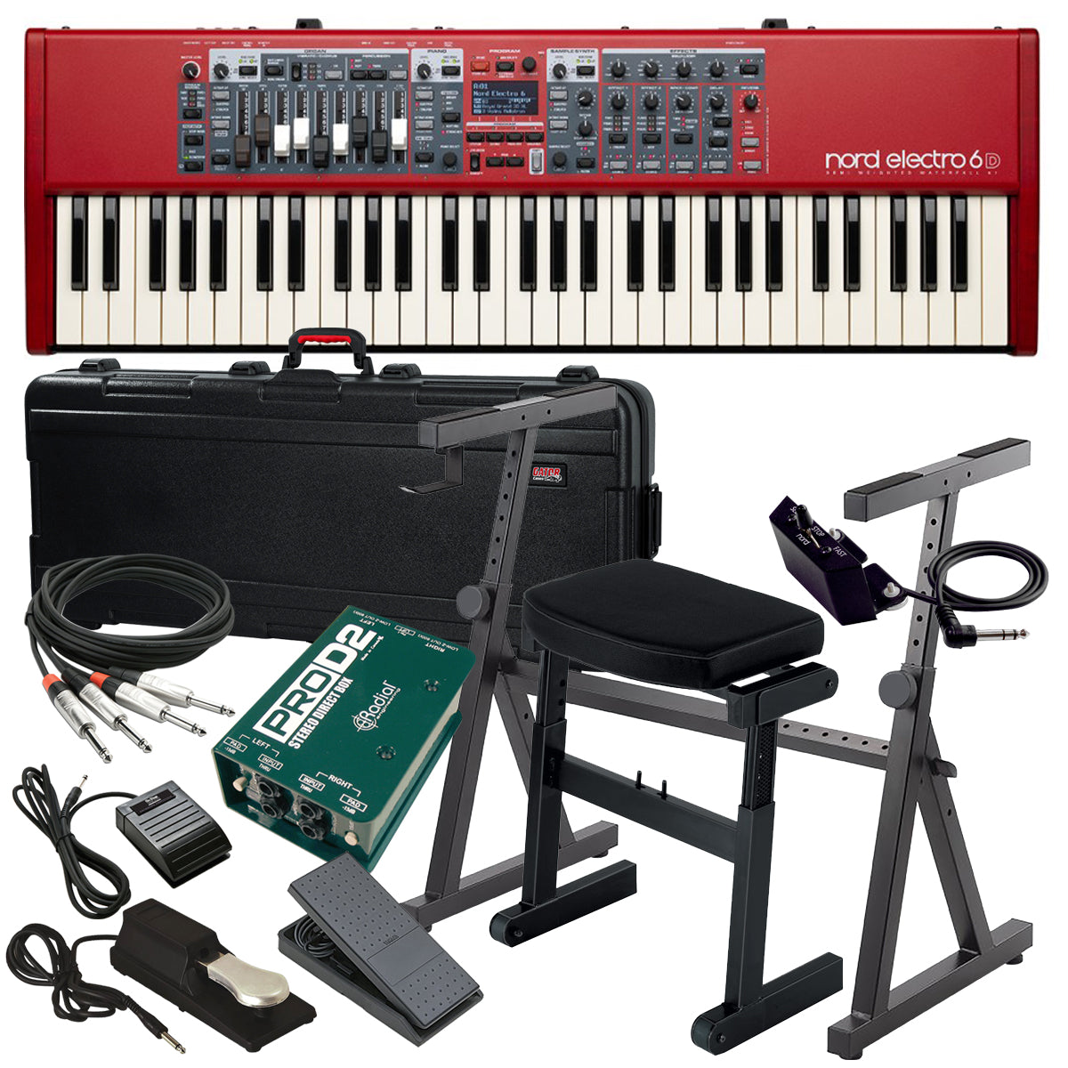 Nord Electro 6D 61 Stage Keyboard STAGE ESSENTIALS BUNDLE – Kraft