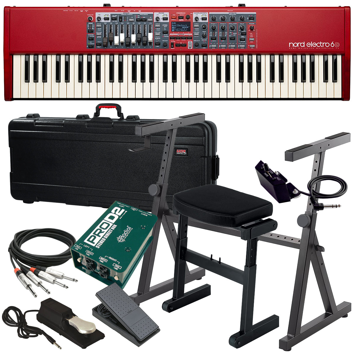 Nord Electro 6D 73 Stage Keyboard STAGE ESSENTIALS BUNDLE – Kraft
