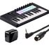 Collage showing components in Novation Launchkey Mini 25 Mk4 Keyboard Controller POWER & CABLE KIT