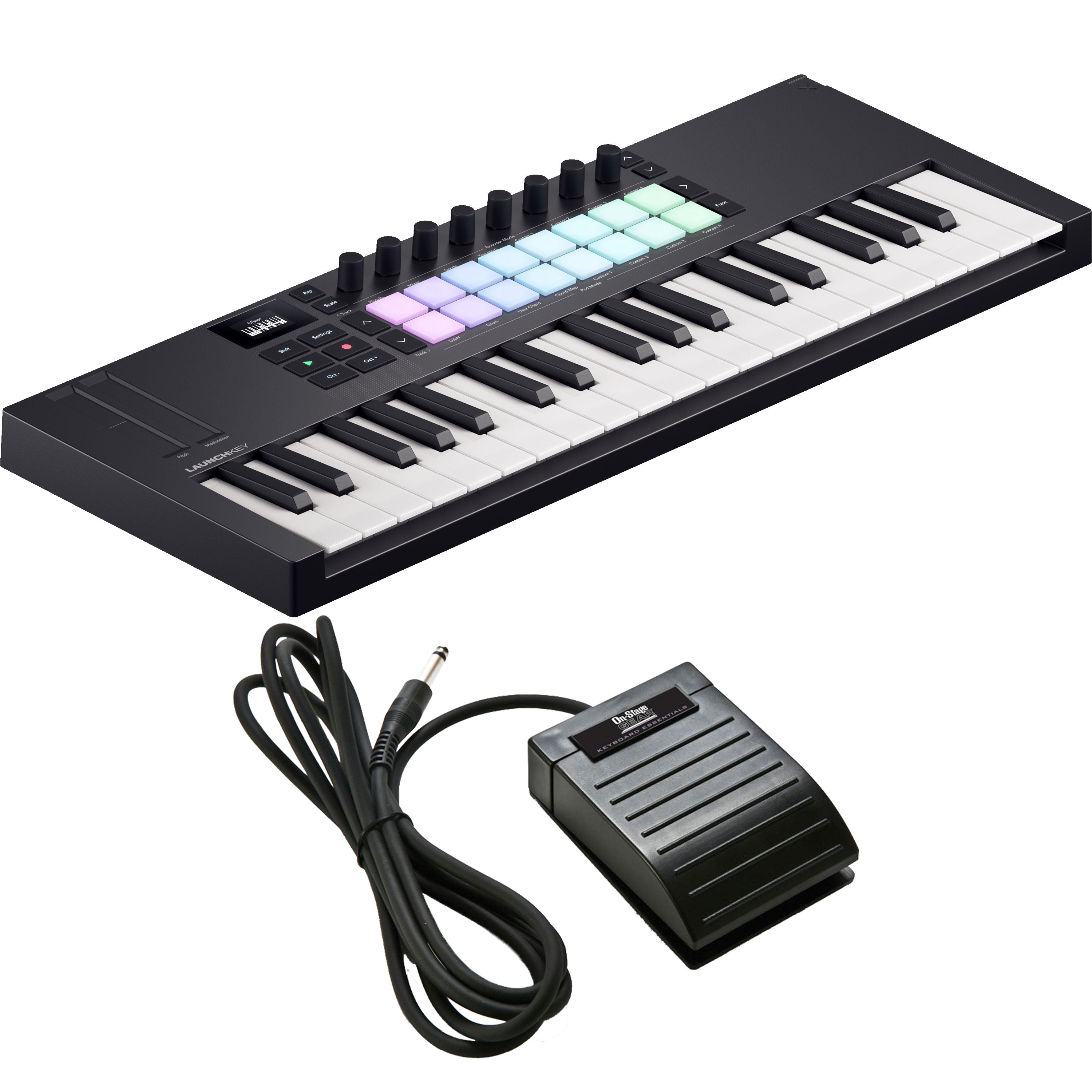 Novation LAUNCHKEY MINI コード付き Novation Launchkey Mini 37 Mk4 Keyboard Controller PEDAL PAK