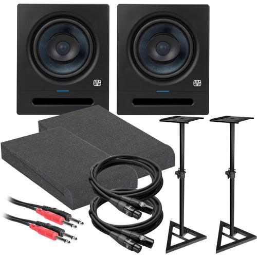 PreSonus Eris Pro 8 8" Active Coaxial 2-way Studio Monitor STUDIO ESSENTIALS BUNDLE