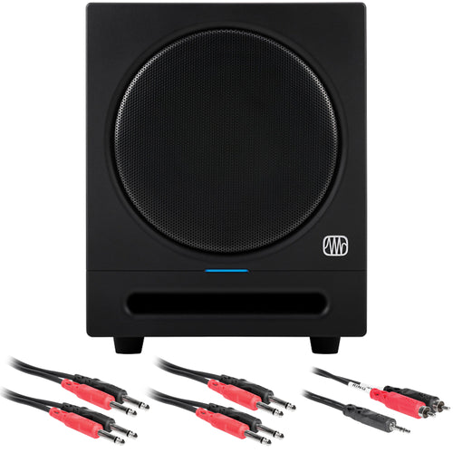 PreSonus Eris Sub 8BT 8" Active Studio Subwoofer with Bluetooth CABLE KIT