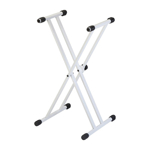Quiklok T-20 Double-Braced X-Frame Keyboard Stand - White, view 1