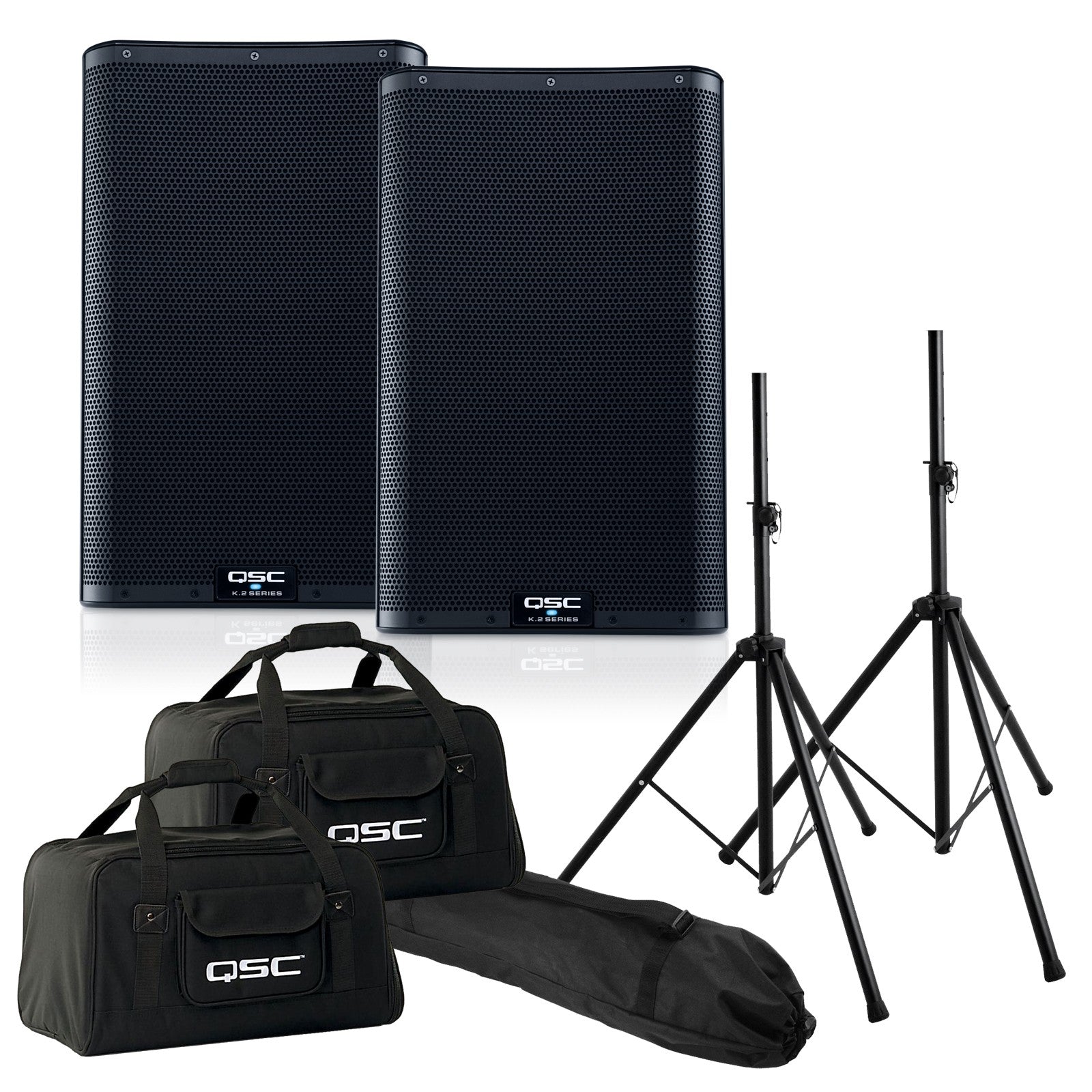 QSC K10.2 Powered Speaker AUDIO ESSENTIALS BUNDLE