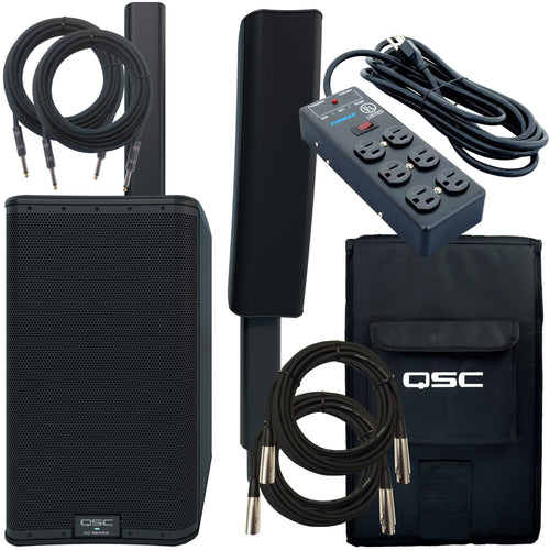 QSC KC12 3-Way Column Speaker System - Black STAGE PAK