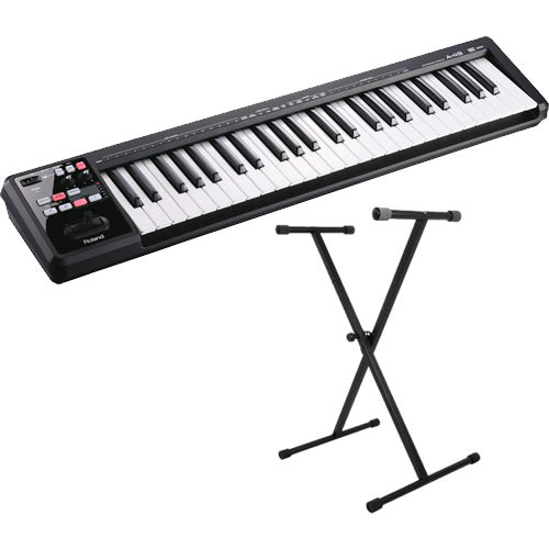 roland a-49 midi controller keyboard - black bonus pak