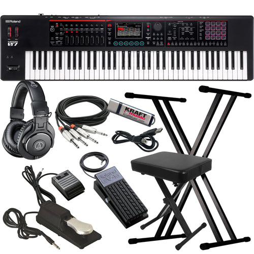 Roland Fantom-07 Workstation Keyboard KEY ESSENTIALS BUNDLE