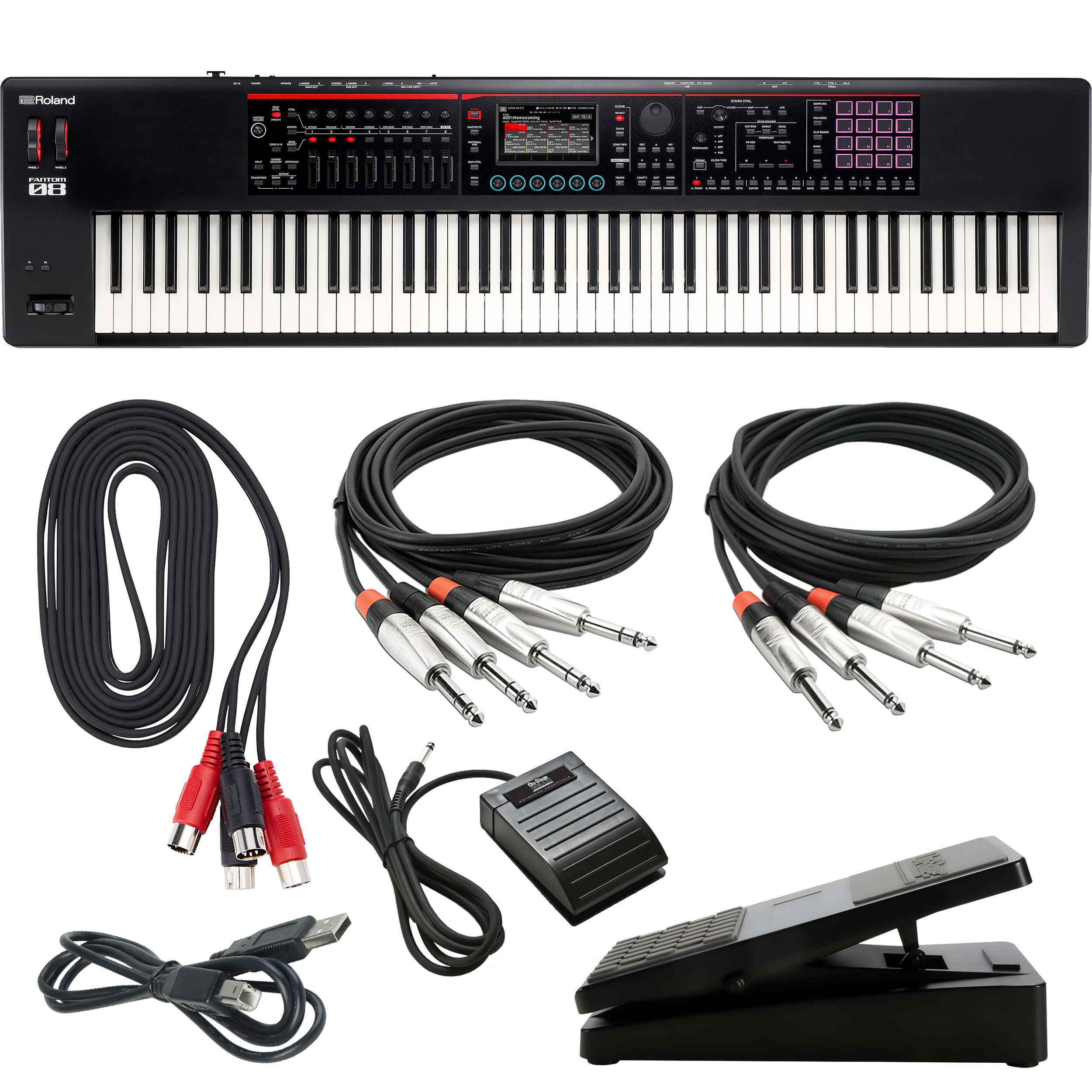 Roland Fantom-08 Workstation Keyboard CABLE KIT – Kraft Music