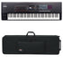 Collage showing components in Roland Fantom 8 EX Workstation Keyboard CARRY BAG KIT
