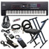 Collage showing components in Roland Fantom 8 EX Workstation Keyboard KEY ESSENTIALS BUNDLE