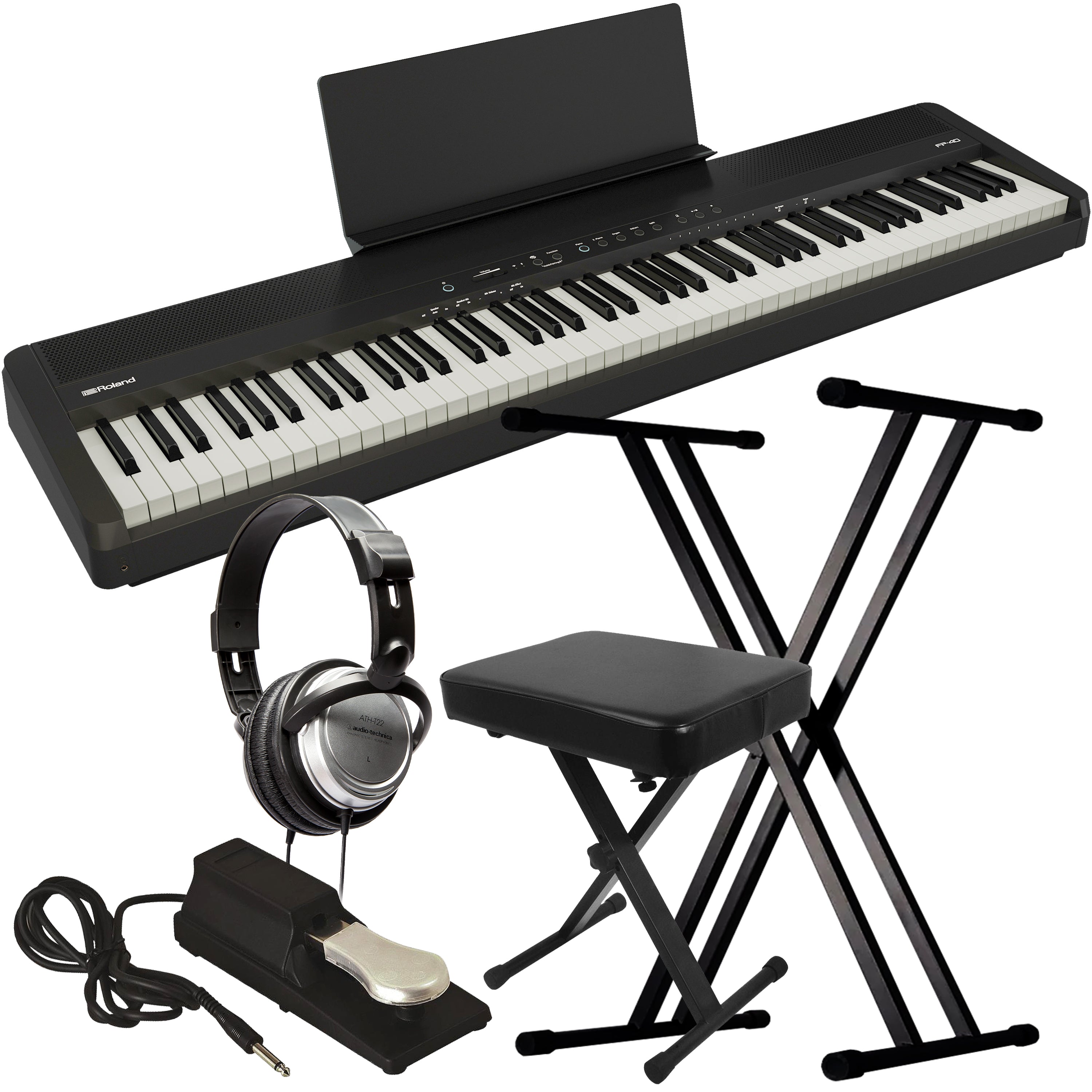 Roland FP-40 Digital Piano - Black KEY ESSENTIALS BUNDLE – Kraft Music