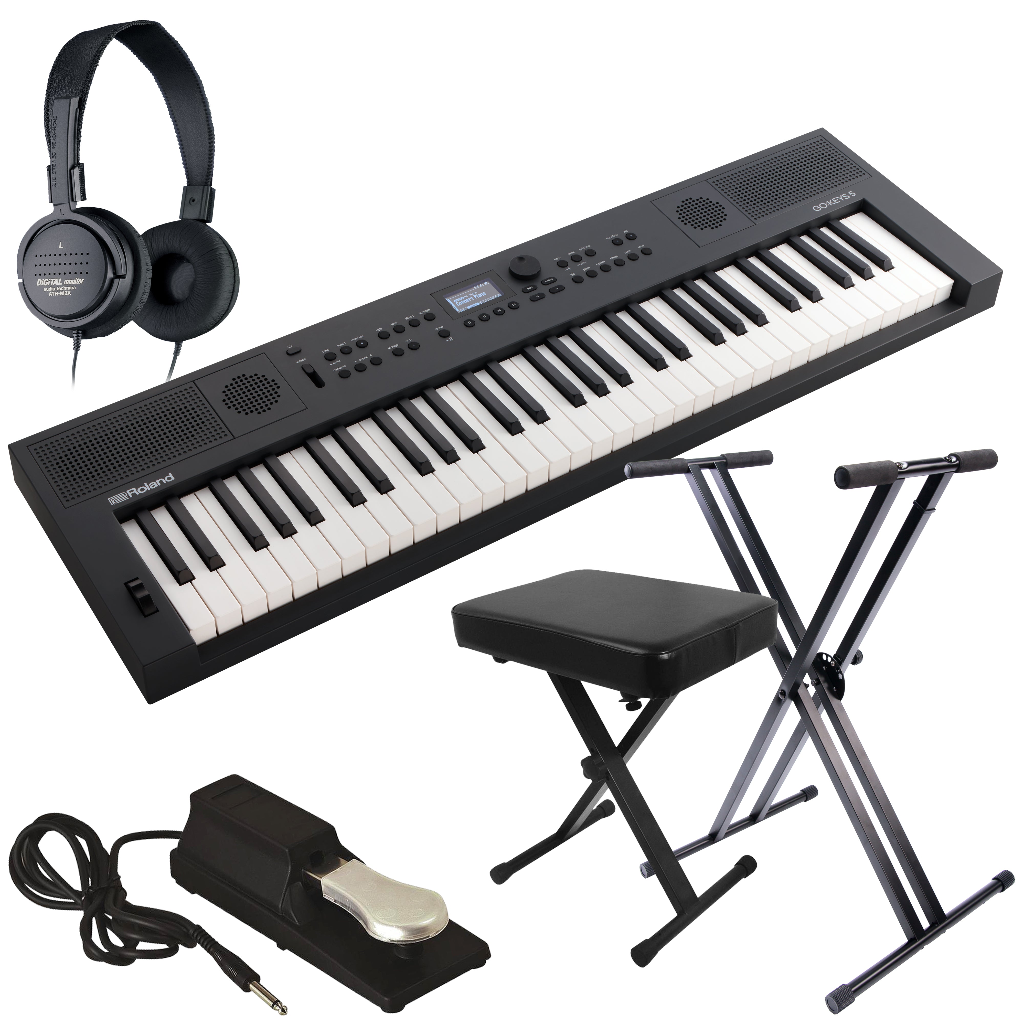 Roland GoKeys 5 Music Creation Keyboard - Graphite KEY ESSENTIALS BUNDLE Roland GoKeys 5 Music Creation Keyboard - Graphite KEY ESSENTIALS BUNDLE