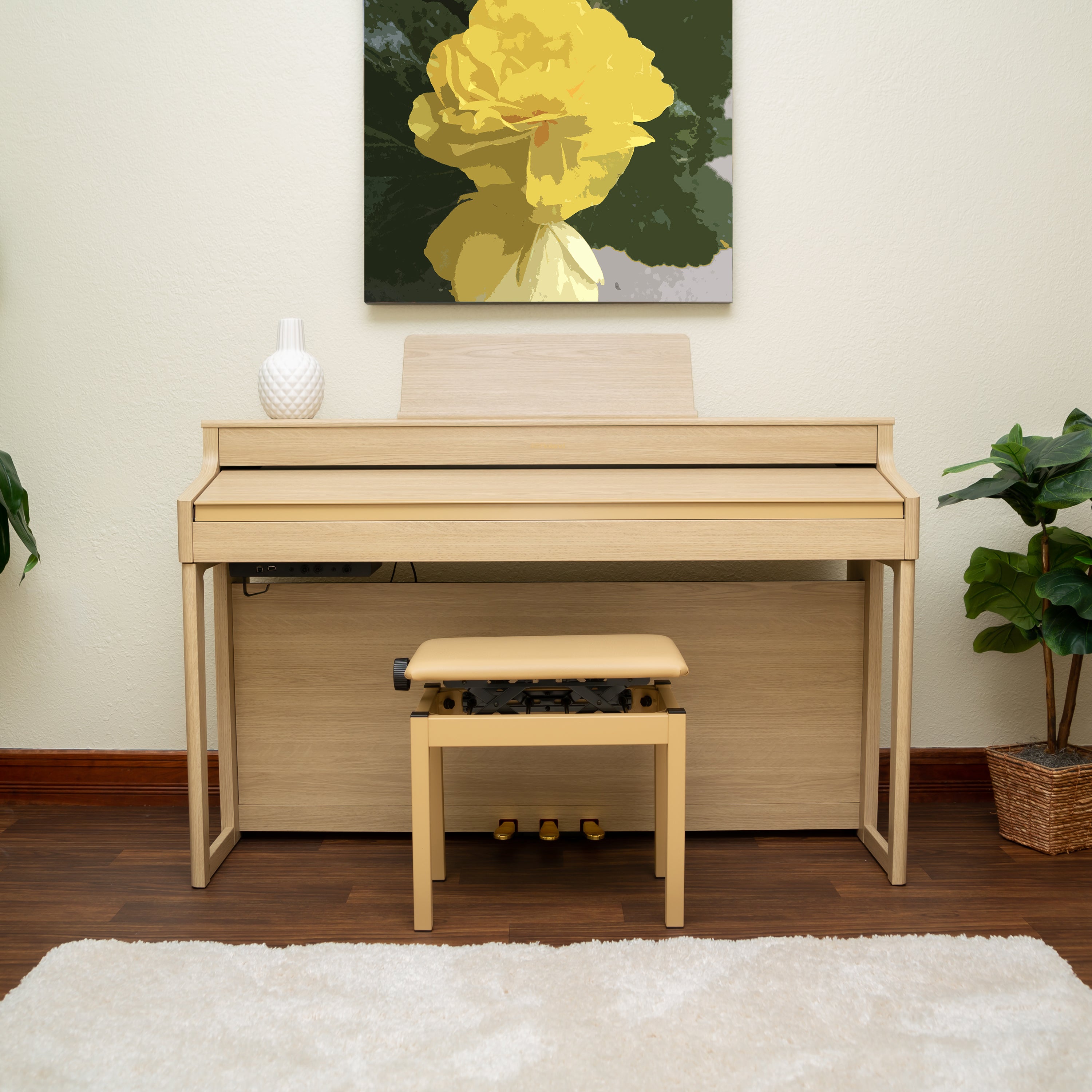 Roland HP702 Digital Piano - Light Oak - View 3
