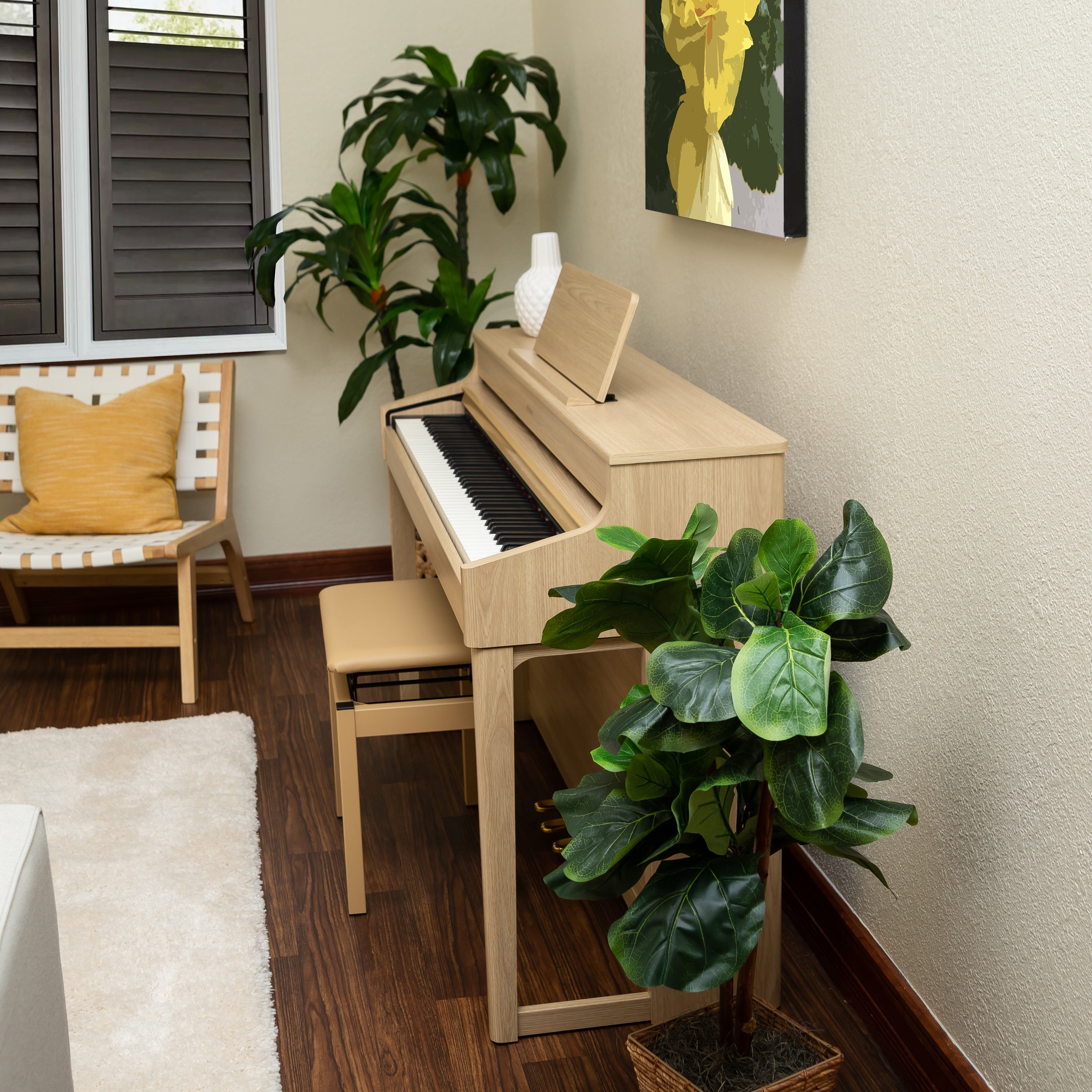 Roland HP702 Digital Piano - Light Oak - View 7