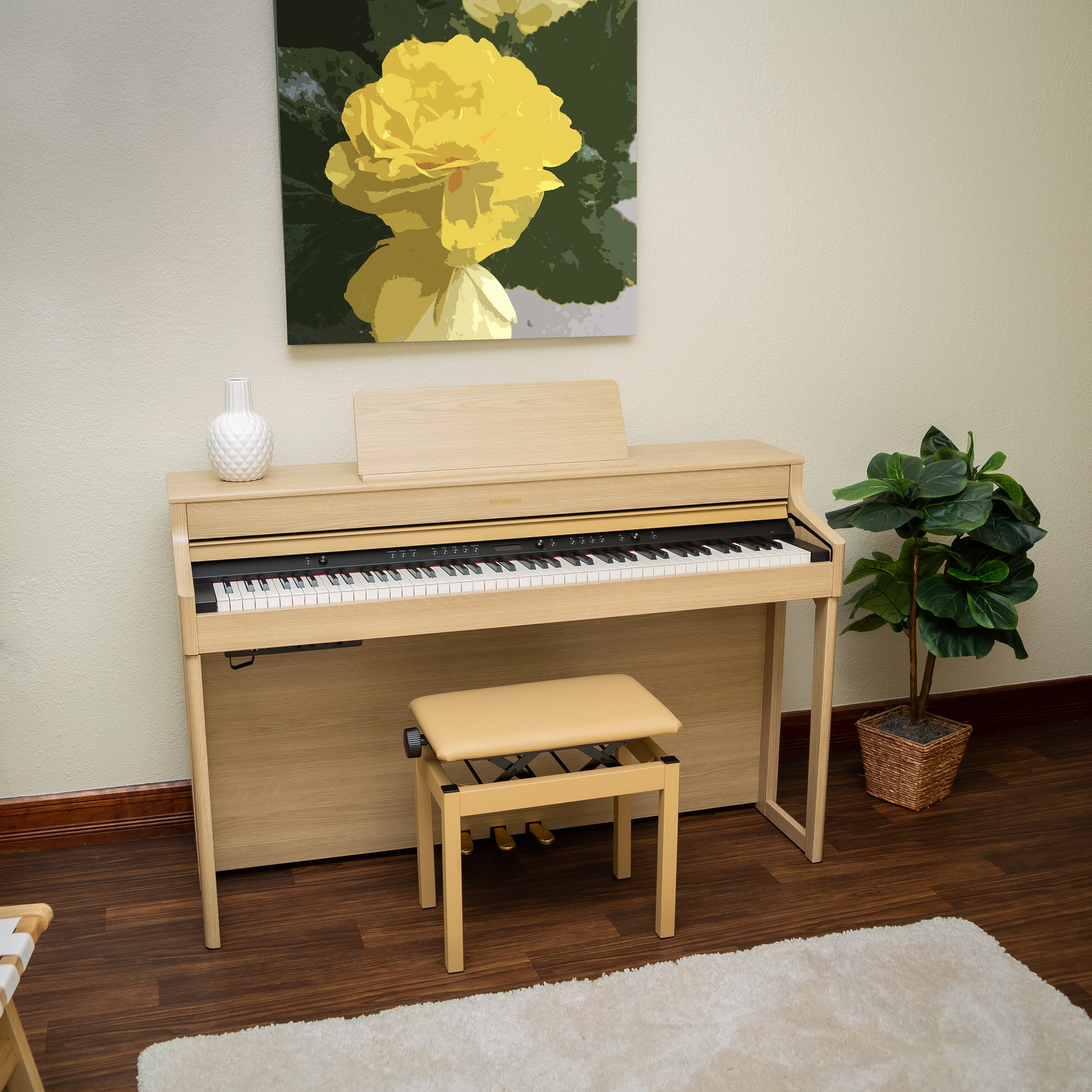 Roland HP702 Digital Piano - Light Oak - View 19
