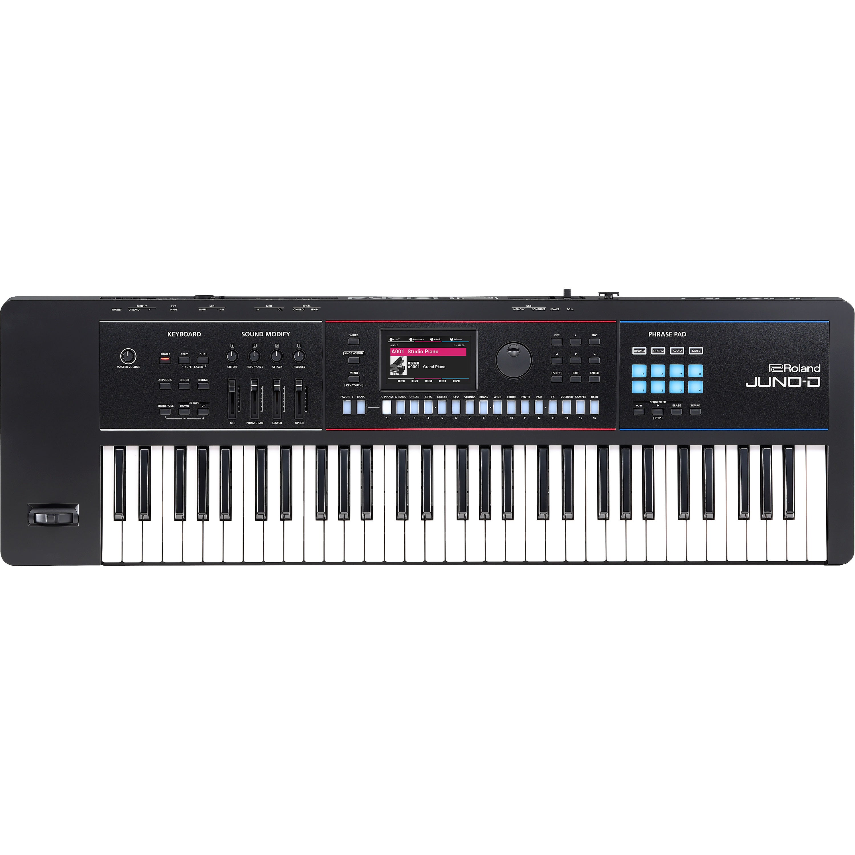 Roland Juno-D6 61-Key Synthesizer View 1