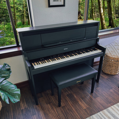 Roland LX-9 Digital Piano with Bench - Charcoal Black - View 6
