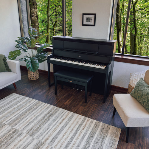 Roland LX-9 Digital Piano with Bench - Charcoal Black - View 3