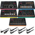 Collage showing components in Roland Aira Compact Series E-4 J-6 P-6 S-1 T-8 5-IN-1 BUNDLE