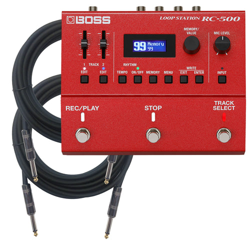 Collage showing components in Boss RC-500 Loop Station Pedal CABLE KIT