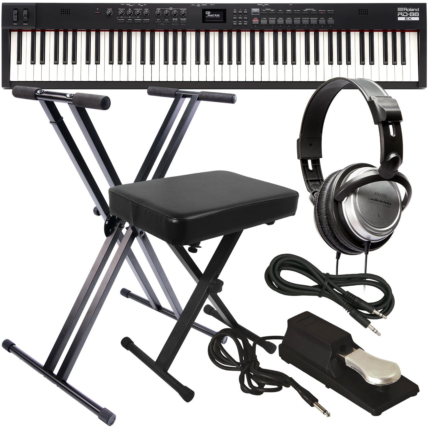 Roland RD-88 EX Stage Piano KEY ESSENTIALS BUNDLE