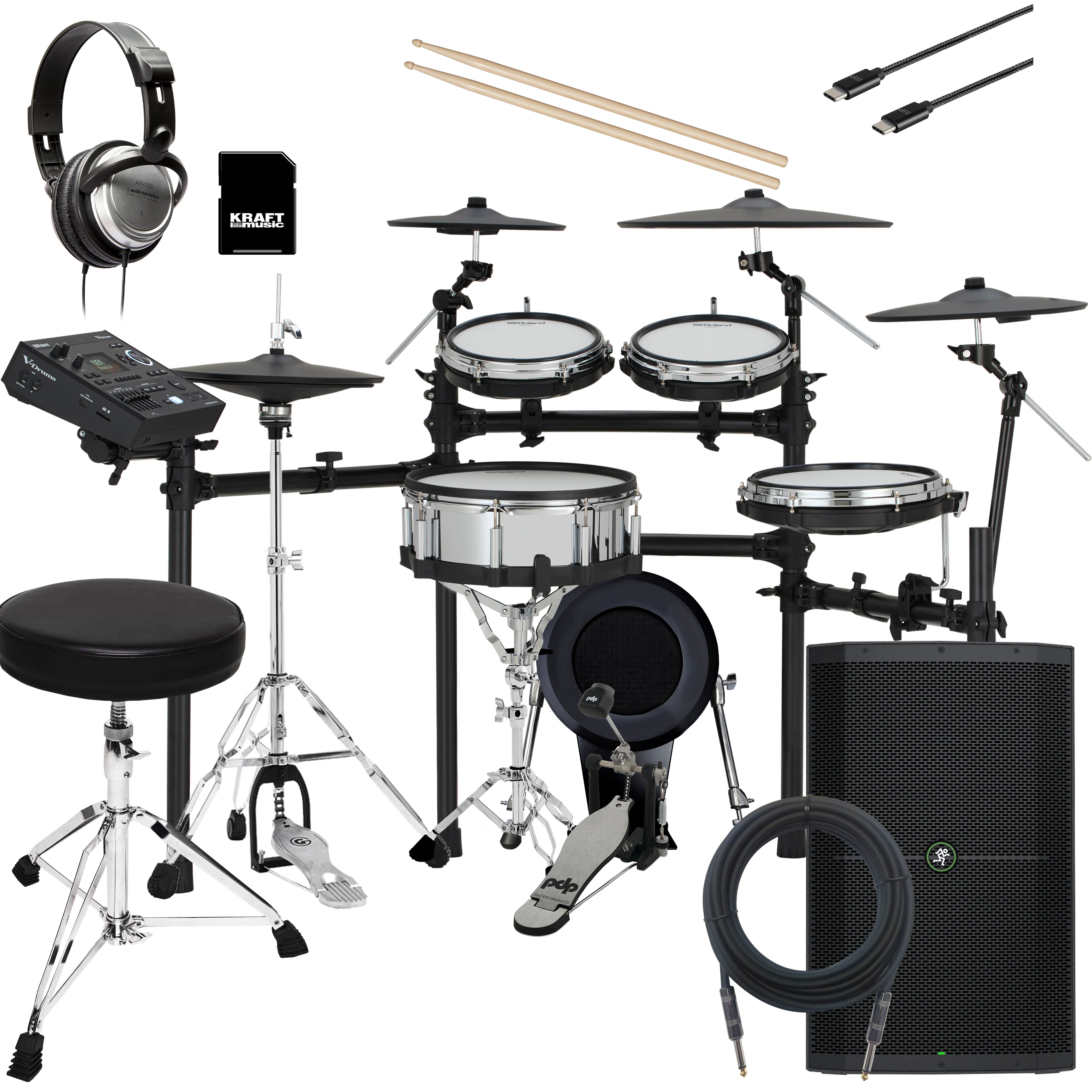 Roland V-Drums TD516 Electronic Drum Set COMPLETE DRUM BUNDLE