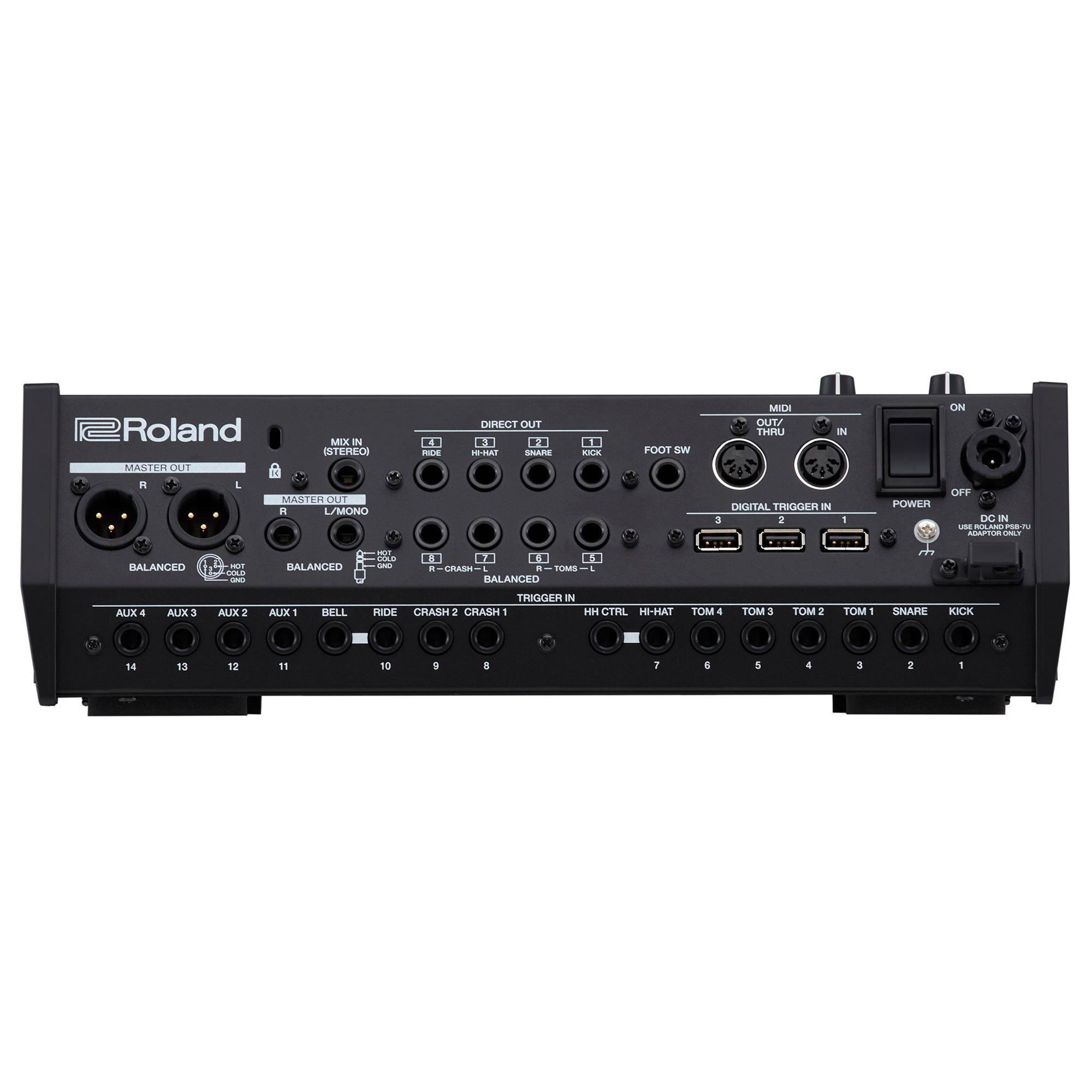 Roland V71 V-Drums Electronic Drum Module - Gloss Ebony, View 4