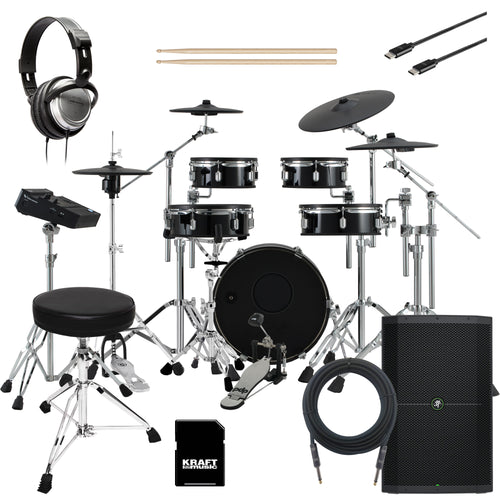 Collage of items included in the Roland VAD316 COMPLETE DRUM BUNDLE